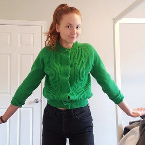 Kelly Green Cardigan